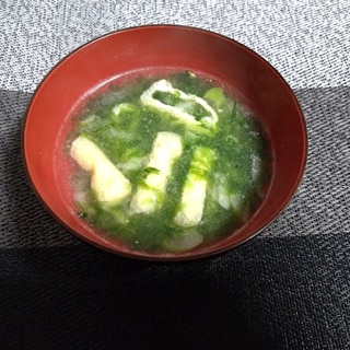 生あおさと油揚げのお味噌汁